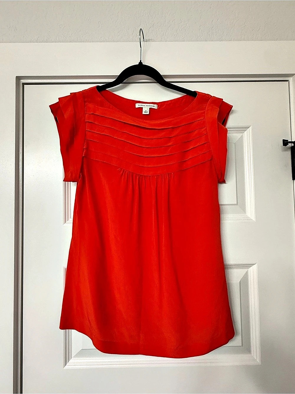 Banana Republic Orange/Res Silk Blouse - Medium